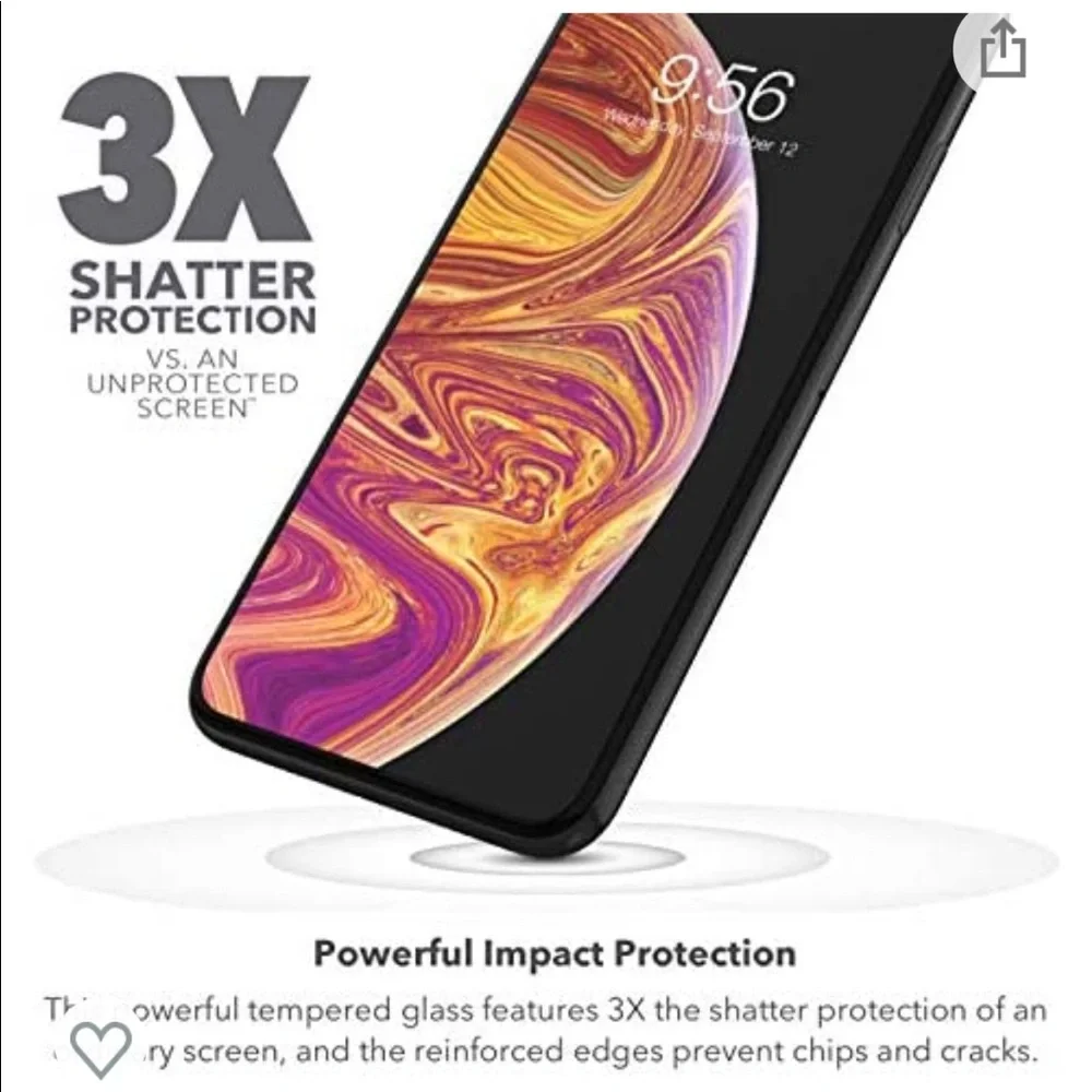 ZAGG - InvisibleShield Glass+ Screen Protector - Apple iPhone Xs MAX